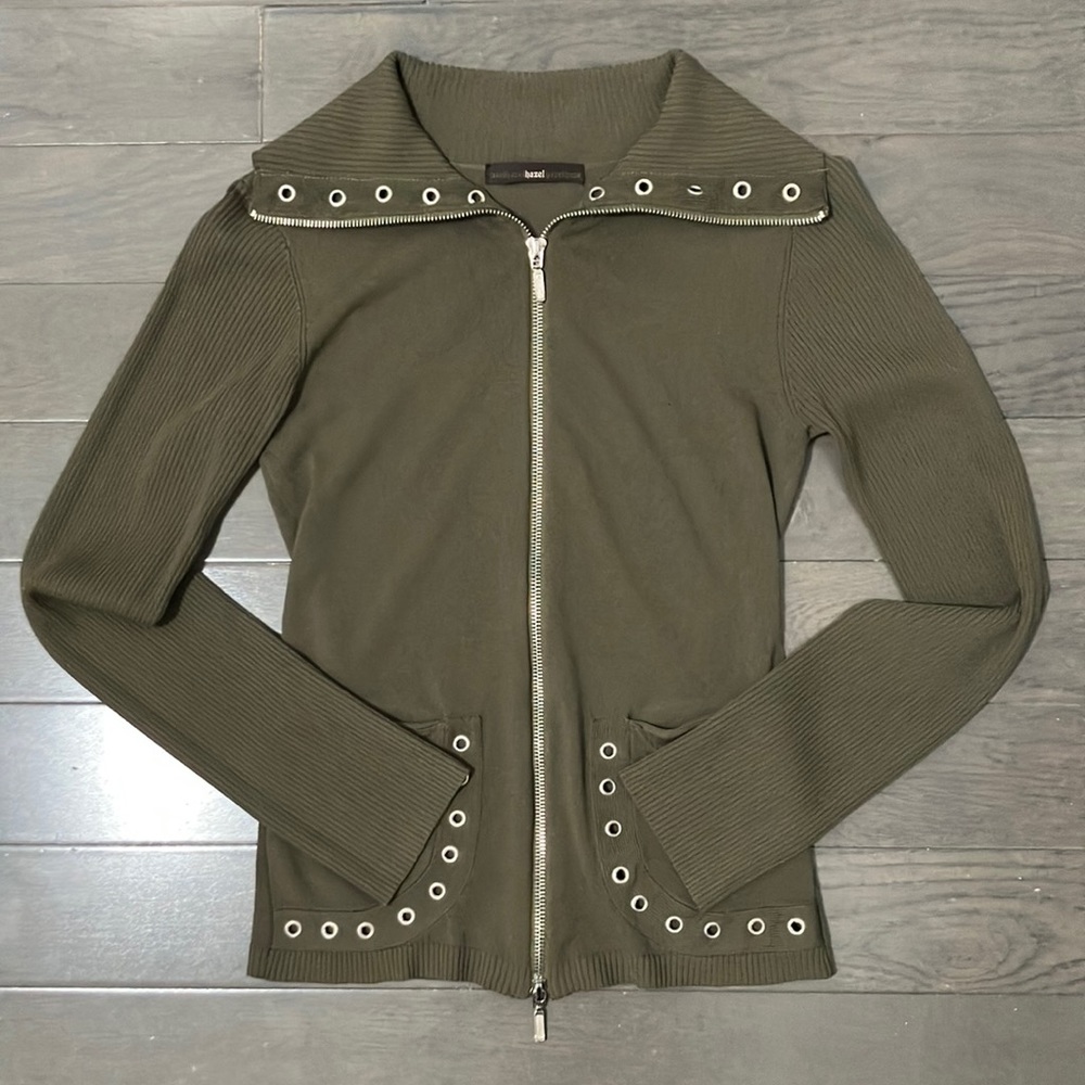 Y2K Vintage hazel Zip Up with Grommets Size S